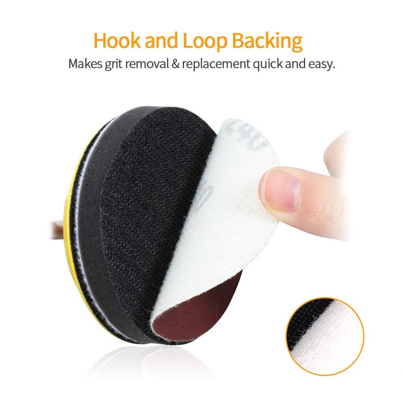 SPEEDWOX Hook and Loop Sanding Discs 100pcs 3 Inch 240 Grit Sandpaper for Wood Drill Grinder Rotary Tools No Hole - Image 4